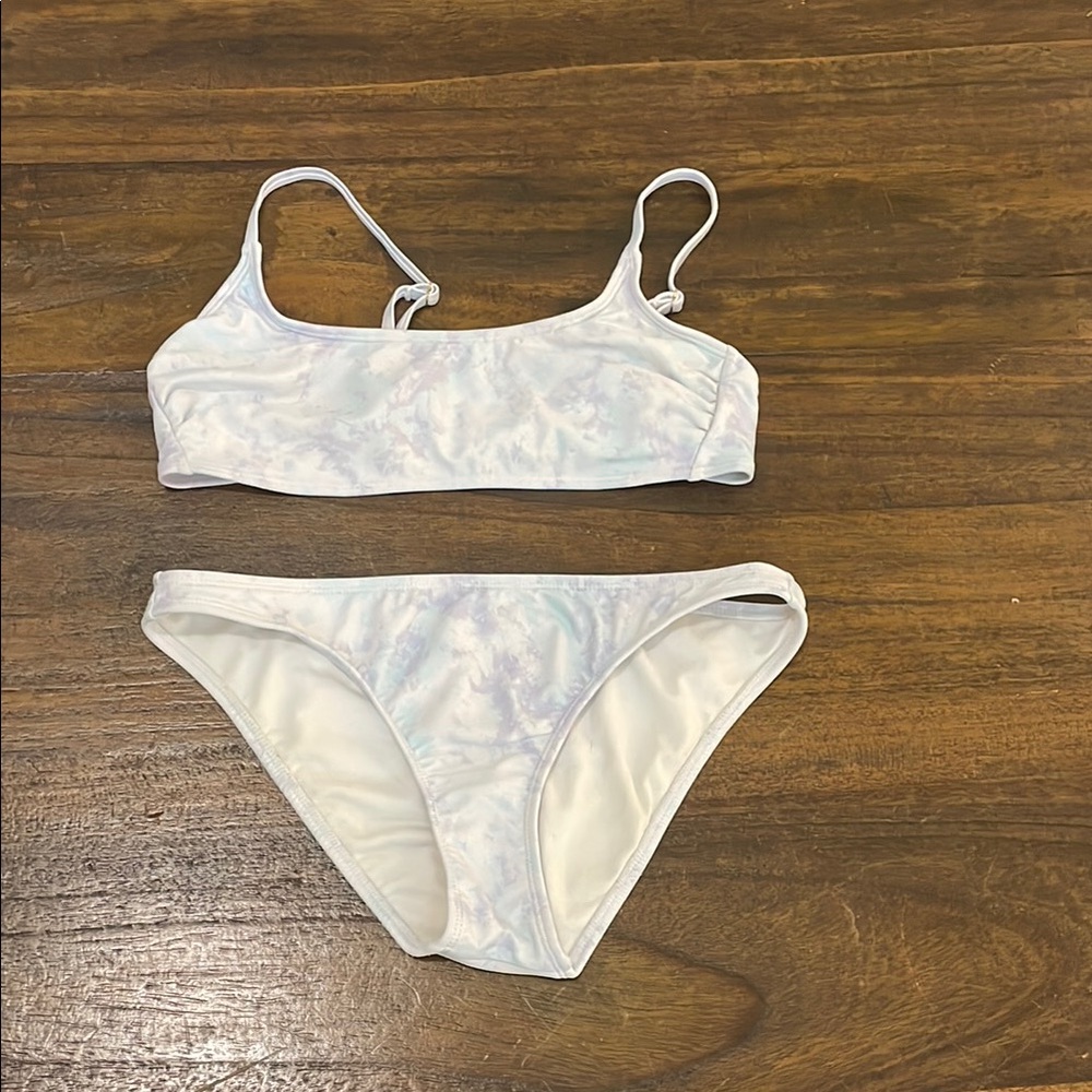 Xhilaration Kids Swim Bikini - Iridescent White